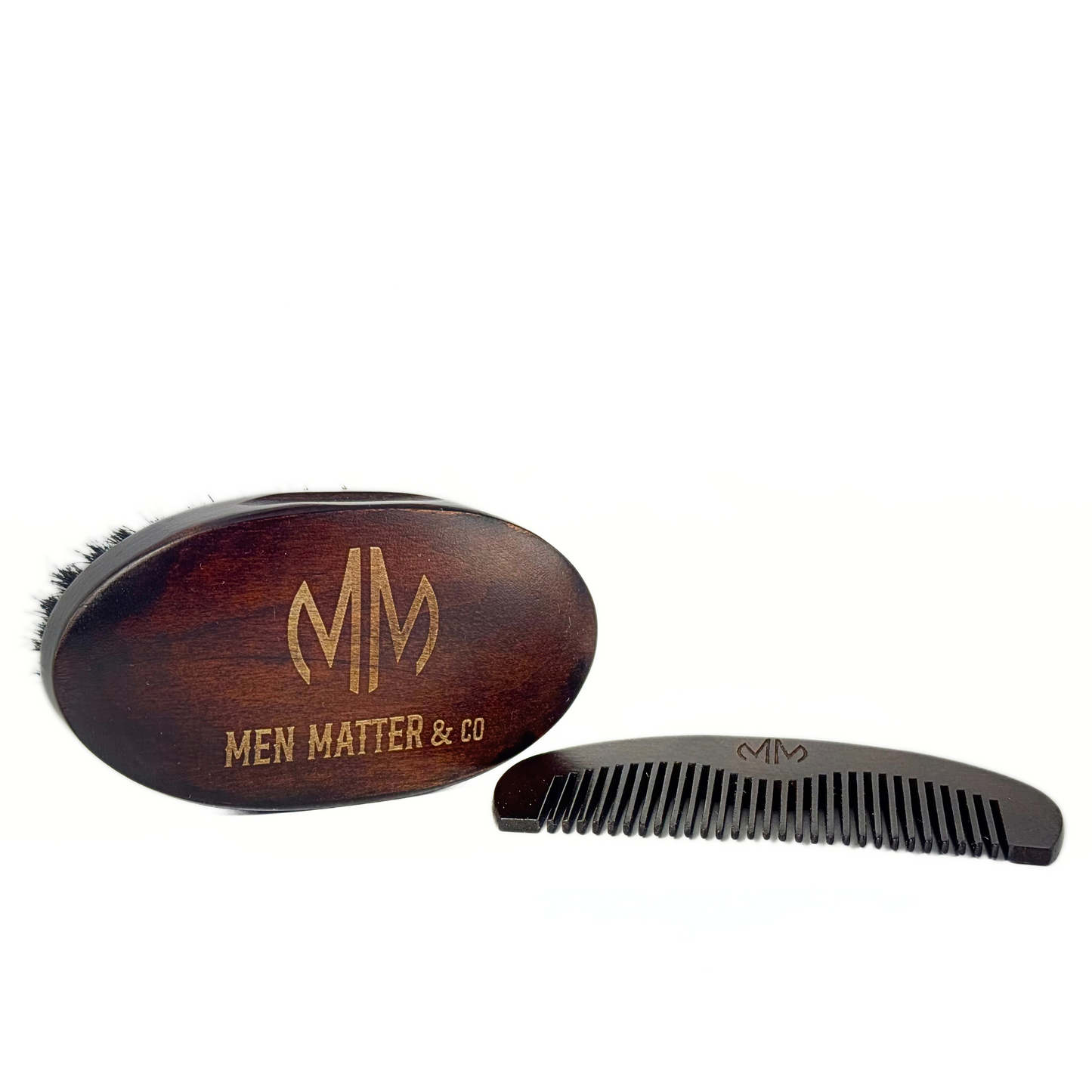 Men Matter & Co The Grooming Duo - Beard Brush & Comb Set for Complete Beard Care