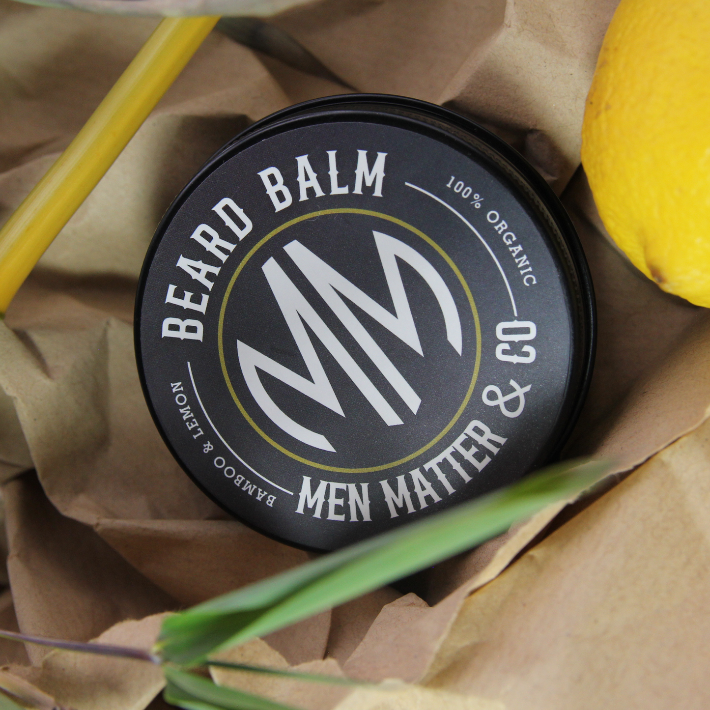 Men Matter & Co Lemongrass & Bamboo Beard Balm - Conditioning Balm for a Softer, Healthier Beard