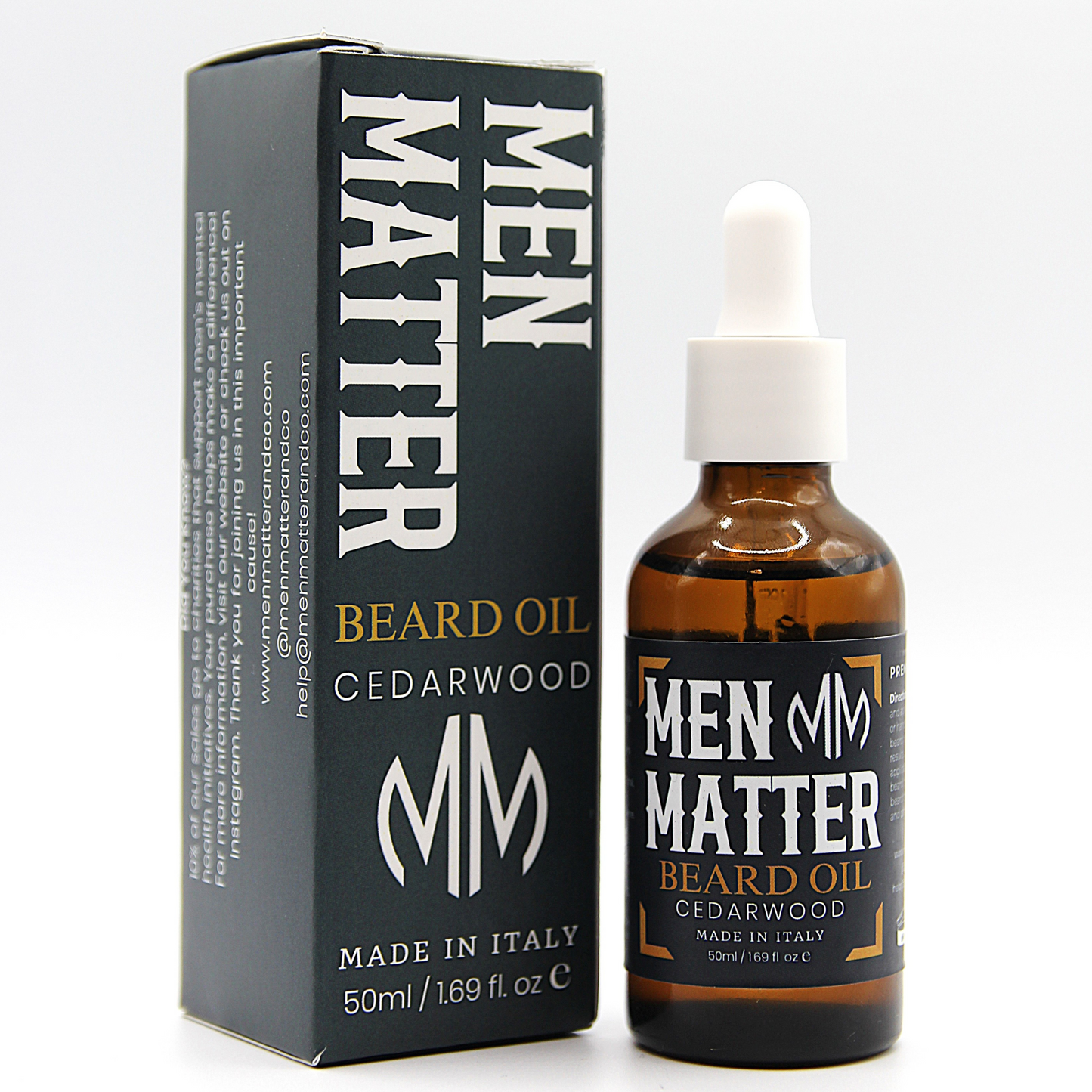 Men Matter & Co Grounded Cedar Beard Oil - Nourishing Cedarwood Formula for Healthy Beards