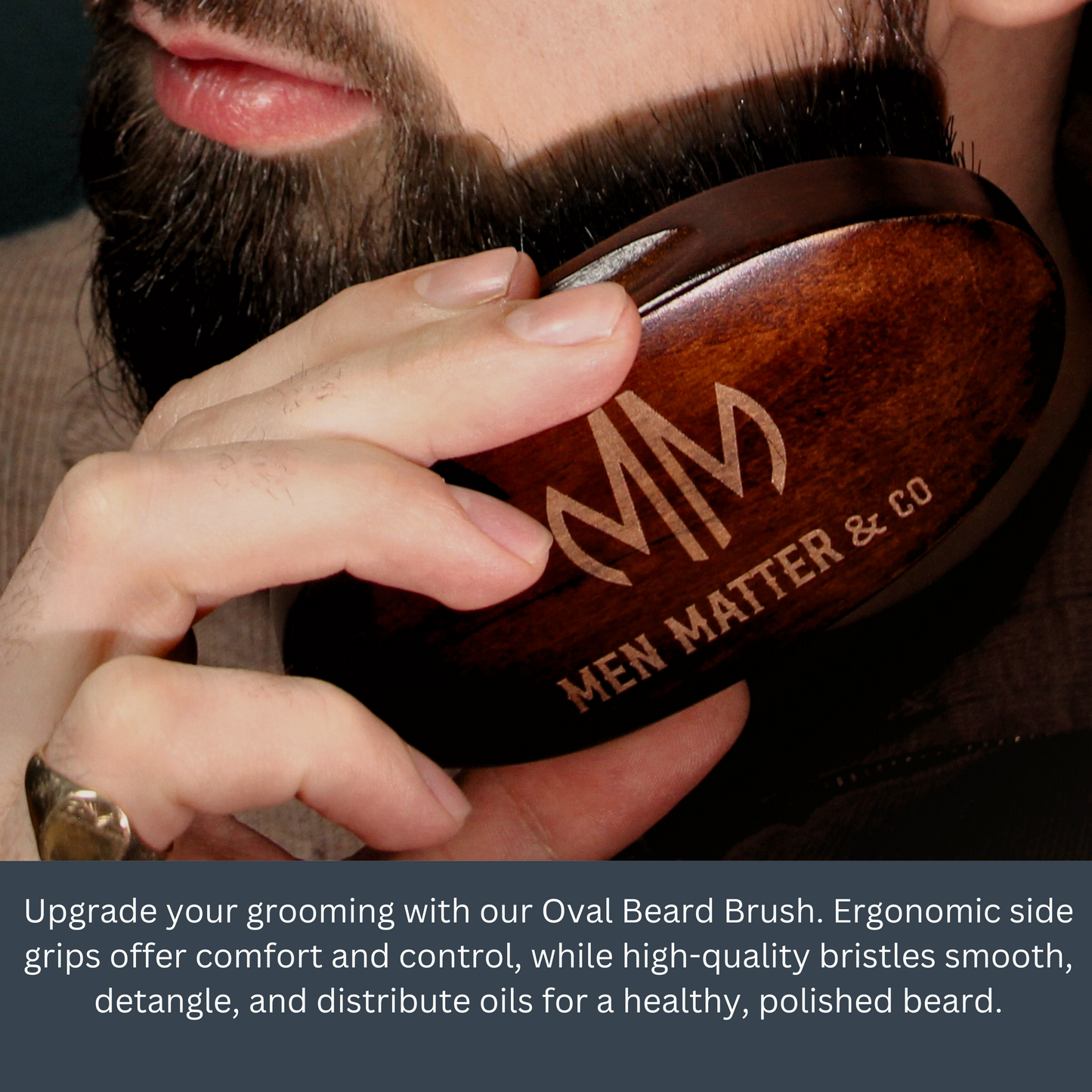 Men Matter & Co The Grooming Duo - Beard Brush & Comb Set for Complete Beard Care