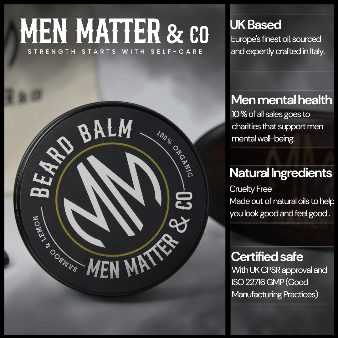 Men Matter & Co Lemongrass & Bamboo Beard Balm - Conditioning Balm for a Softer, Healthier Beard